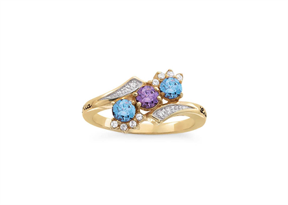 CZ Studded Gemstone Ring